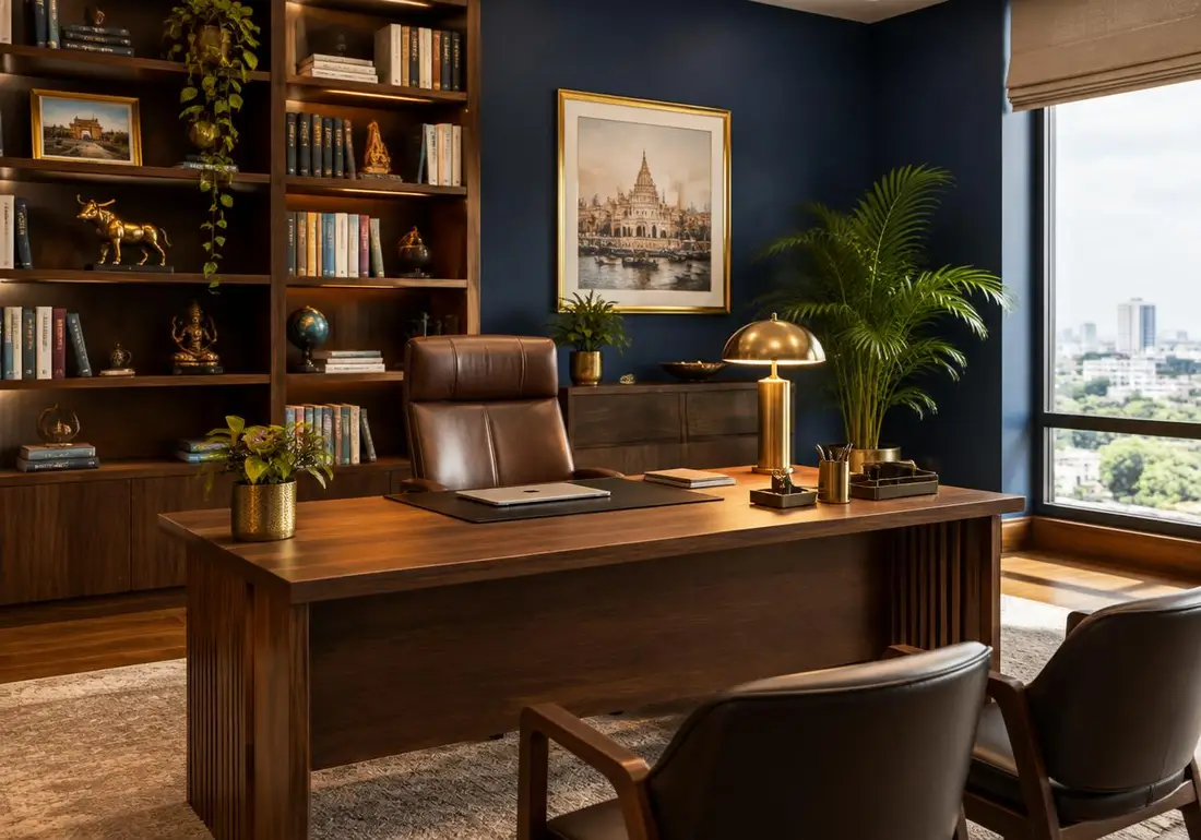 The Nimesh C. Shah mutual fund distribution office interior in Surat